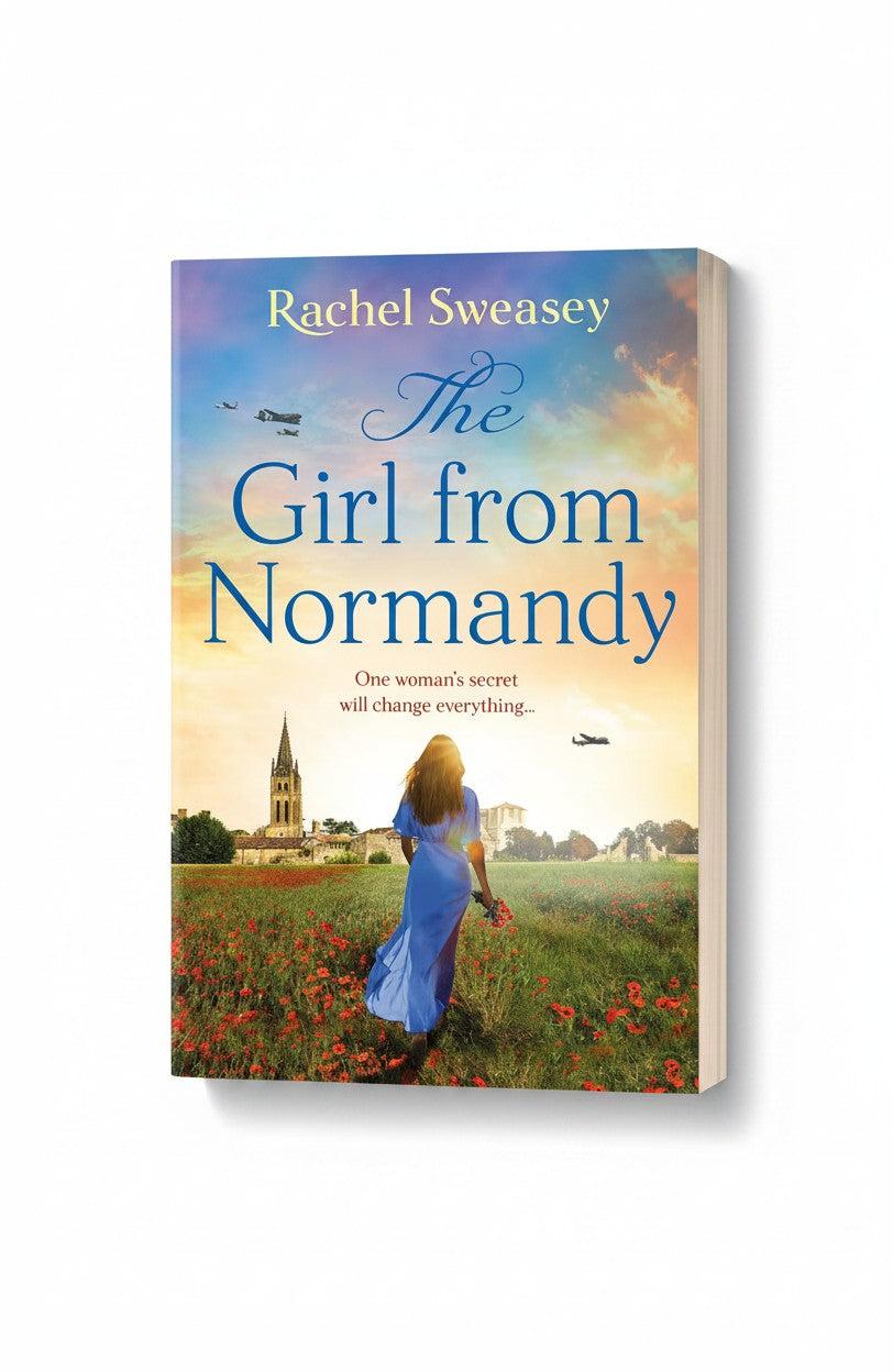 BestBuyBook paperback edition of The Girl from Normandy by Rachel Sweasey featuring a woman in a field of poppies.