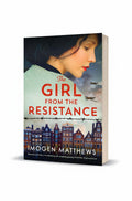 BestBuyBook historical novel The Girl from the Resistance by Imogen Matthews featuring a woman and Dutch canal houses.