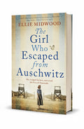 BestBuyBook paperback cover of The Girl Who Escaped from Auschwitz by Ellie Midwood featuring a woman in a camp setting