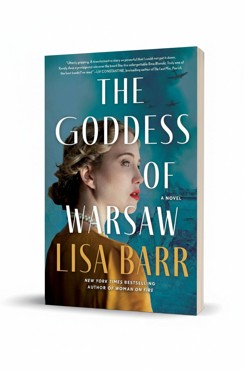 BestBuyBook The Goddess of Warsaw by Lisa Barr, a historical WWII novel featuring a woman on the cover.