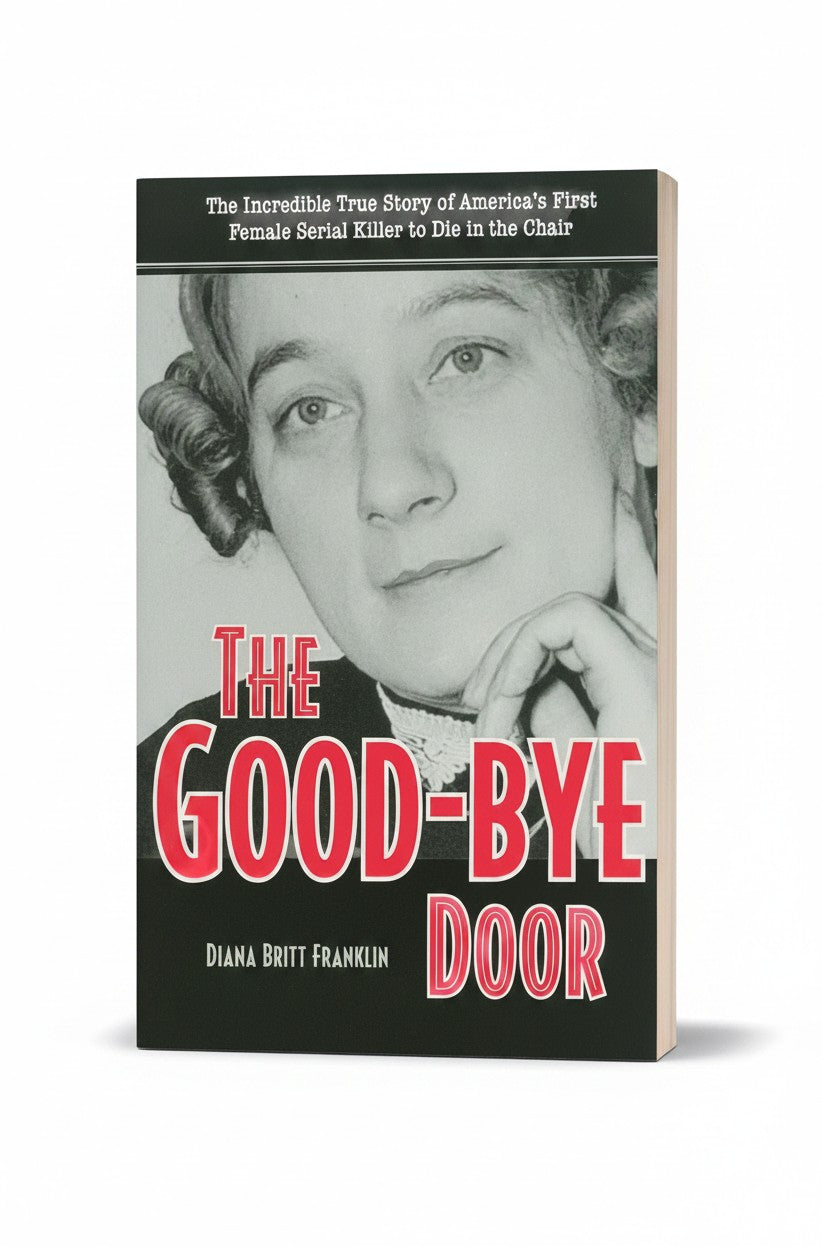 BestBuyBook The Good-Bye Door true crime book cover featuring a portrait of Anna Marie Hahn