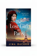 BestBuyBook paperback cover of The Lost Girl in Paris by Jina Bacarr featuring a woman in a red beret and Eiffel Tower