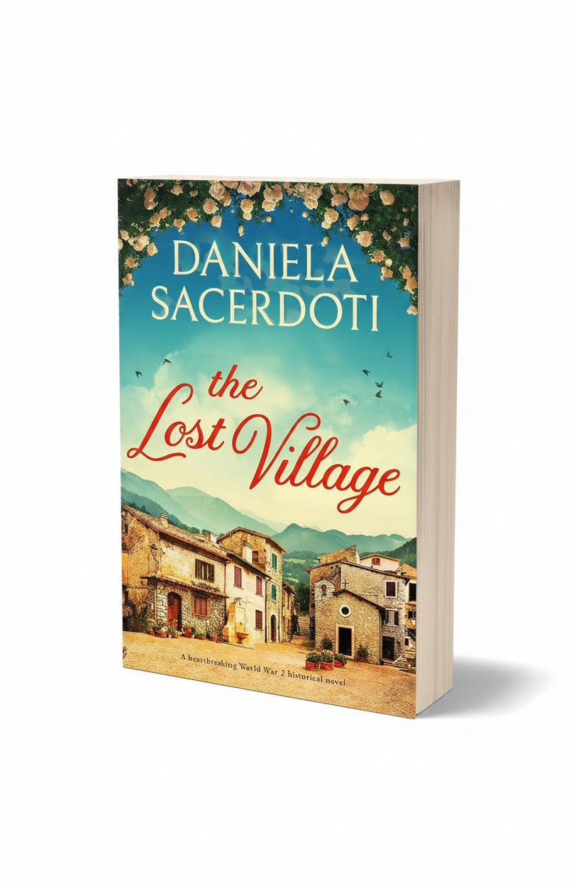 BestBuyBook paperback edition of The Lost Village by Daniela Sacerdoti featuring an Italian village illustration.