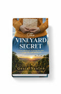 BestBuyBook The Vineyard Secret historical fiction novel cover featuring a vineyard at sunset and a person holding a letter