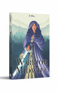 BestBuyBook The Warrior Midwife fantasy book cover featuring a female warrior in a purple cloak holding a glowing sword