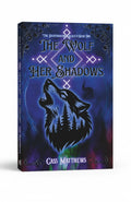 BestBuyBook paperback of The Wolf and Her Shadows by Cass Matthews featuring a howling wolf silhouette and forest art.