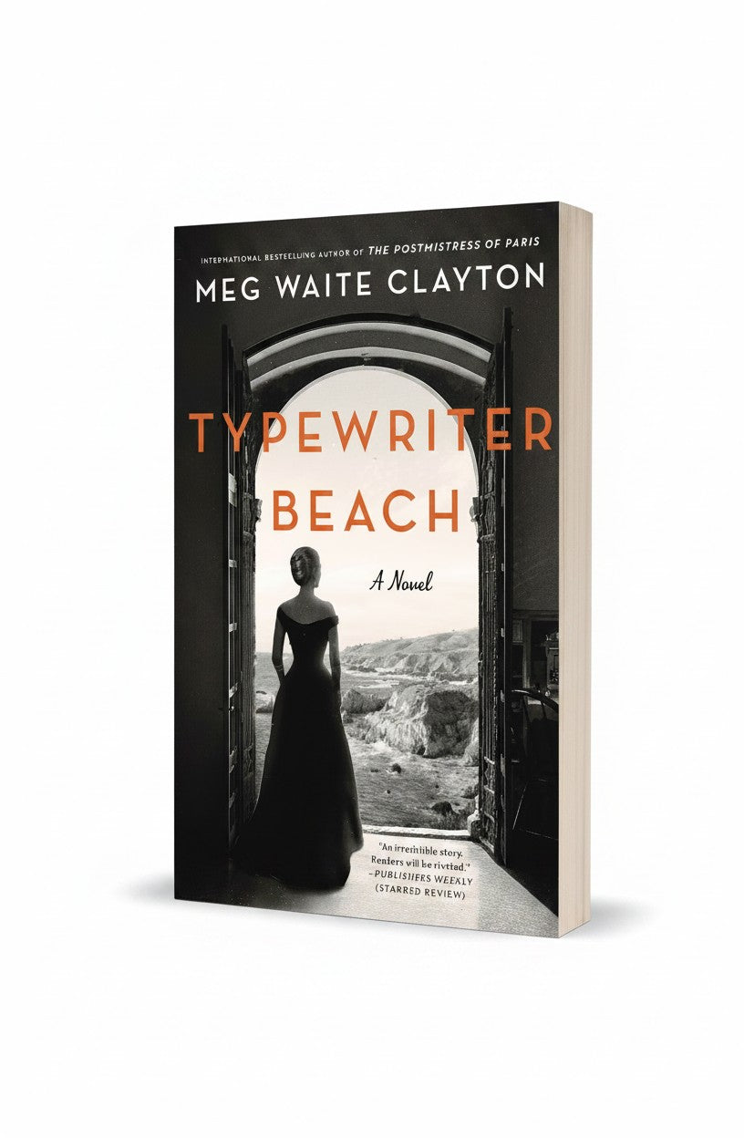 BestBuyBook Typewriter Beach historical fiction novel by Meg Waite Clayton featuring a woman in a doorway