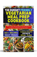 BestBuyBook The Budget Friendly Vegetarian Meal Prep Cookbook cover featuring fresh produce and healthy meal photos.
