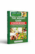 BestBuyBook The Weight Gain Cookbook featuring healthy meal photos on a green cover by Dr. Kimberly Carlos