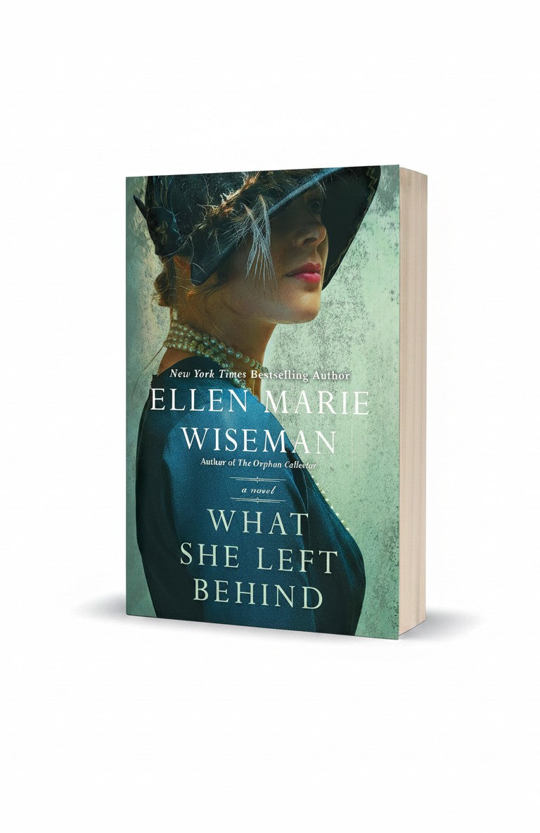 BestBuyBook paperback edition of What She Left Behind by Ellen Marie Wiseman featuring a 1920s flapper cover art