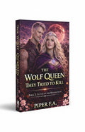BestBuyBook cover art for The Wolf Queen They Tried to Kill featuring a fantasy couple under a red moon.
