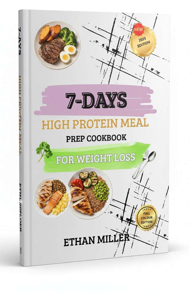 7-DayS High Protein Meal Prep Cookbook for Weight Loss: 45 Recipes + 3 Weekly Meal Plans to Burn Fat, Build Muscle & Stay Full by Ethan Miller